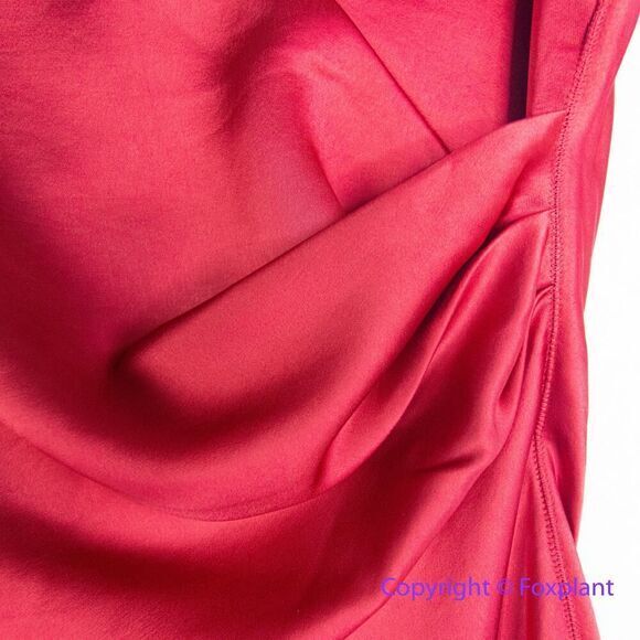 New! White House Black Market Sleeveless Satin Slip Dress in red, size 6 - Picture 10 of 13